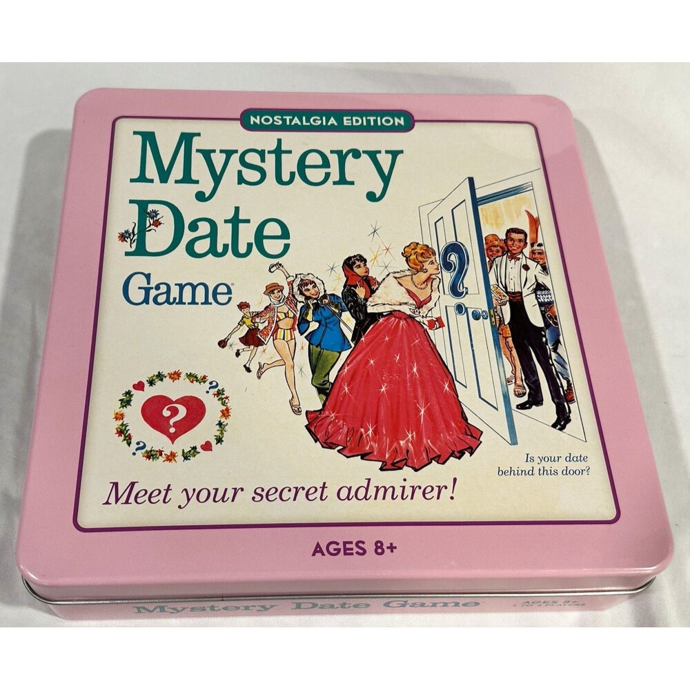 Hasbro Mystery Date Game Nostalgia Edition Tin Board Game 2-4 Players Ages 8+